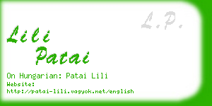 lili patai business card